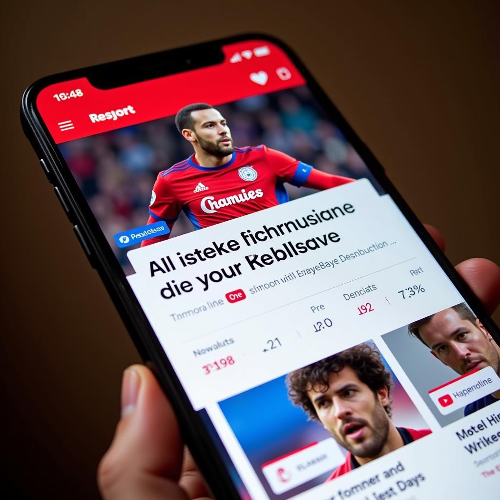 Smartphone mit aktuellen News zu Bayer Leverkusen