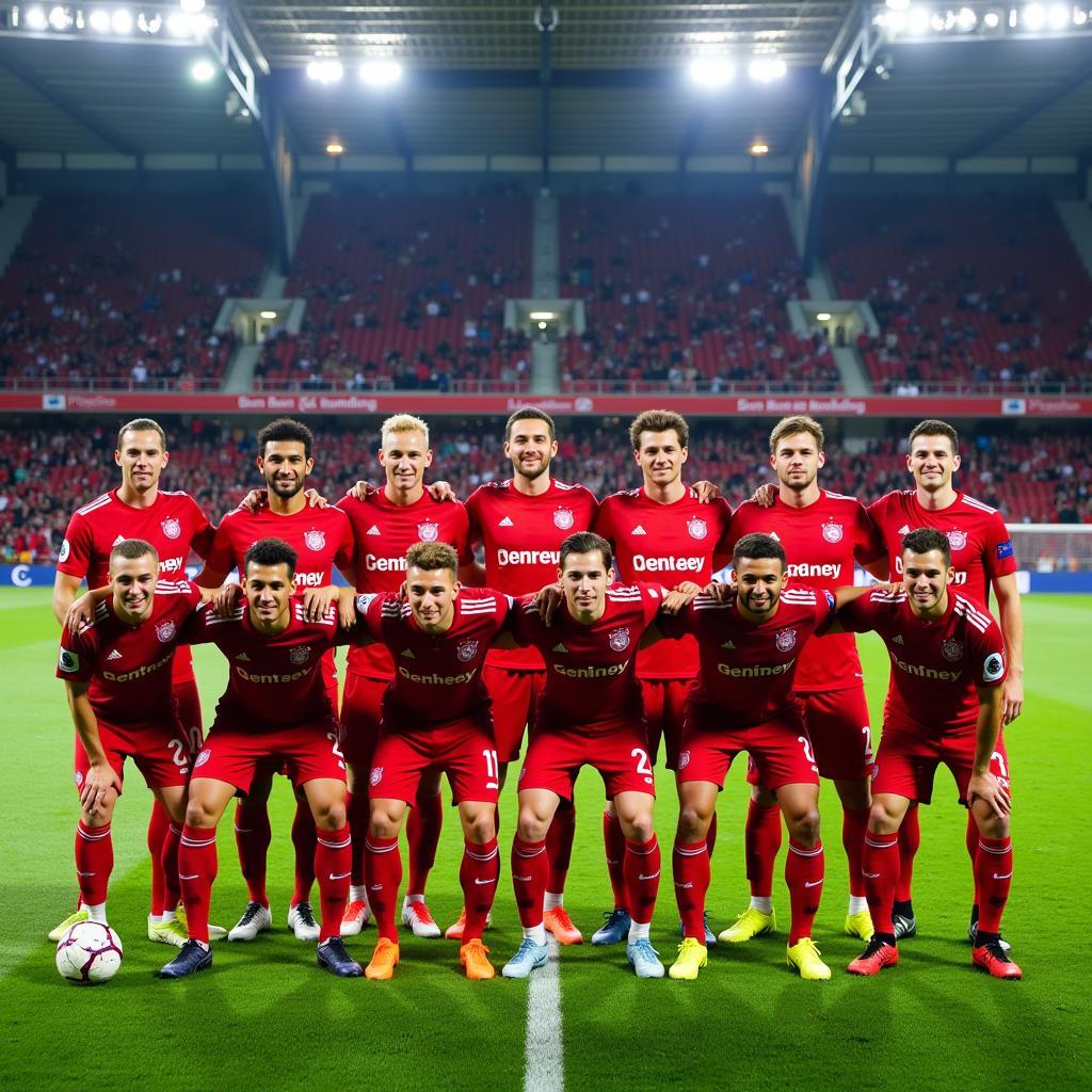 Mannschaftsfoto Bayer Leverkusen