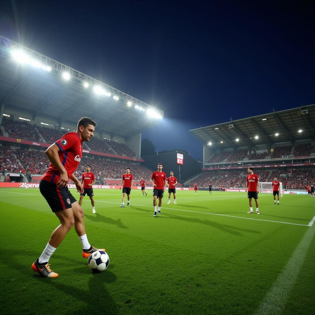 Spieler von Bayer Leverkusen im Training