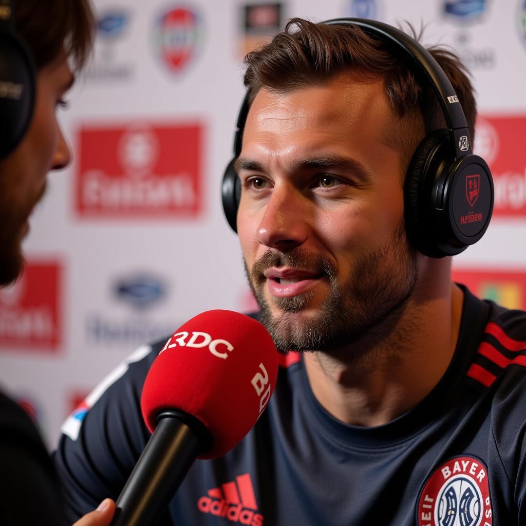 Spielerinterviews im Bayer Leverkusen Radio