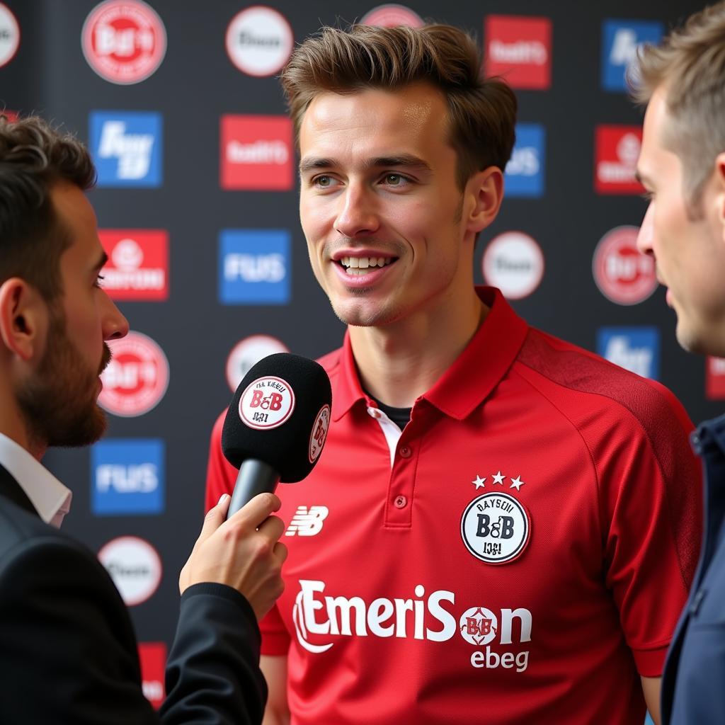 Spieler von Bayer Leverkusen im Interview