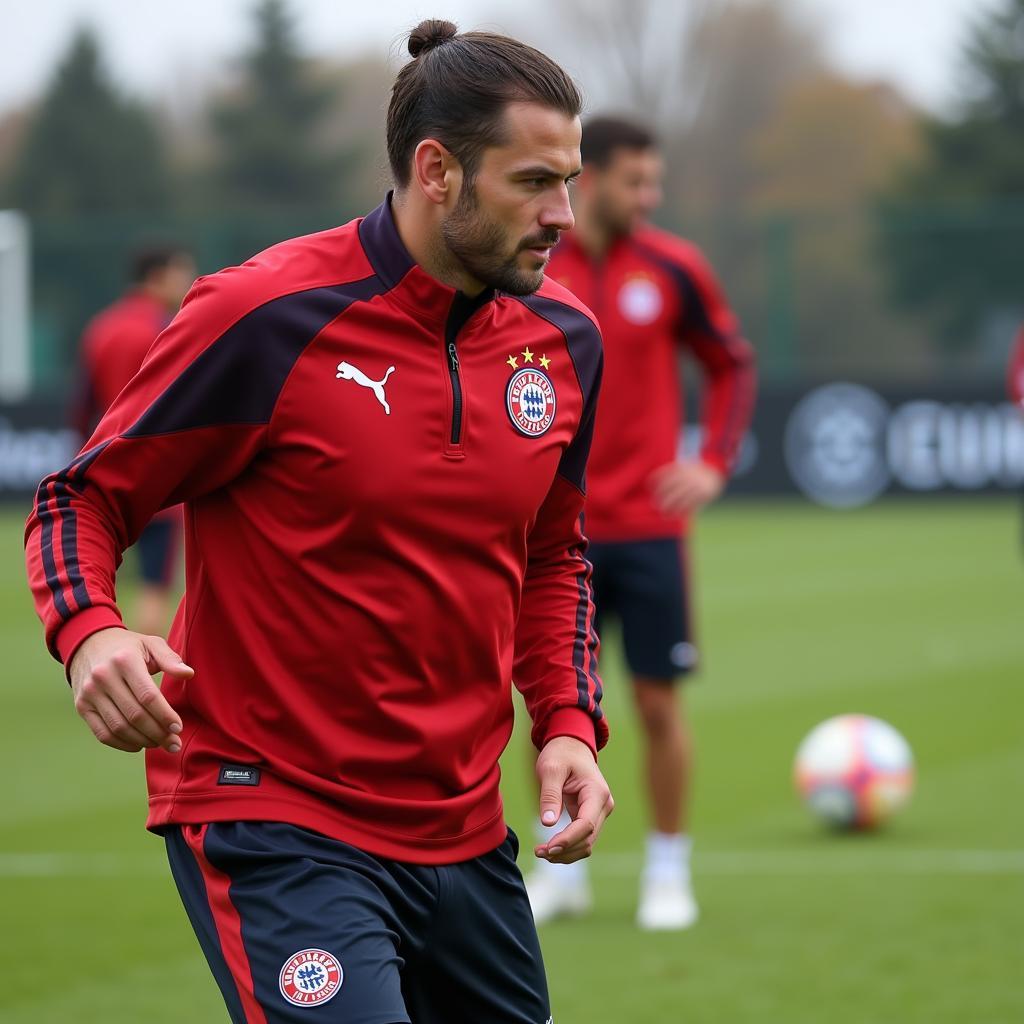 Spieler von Bayer Leverkusen im Training