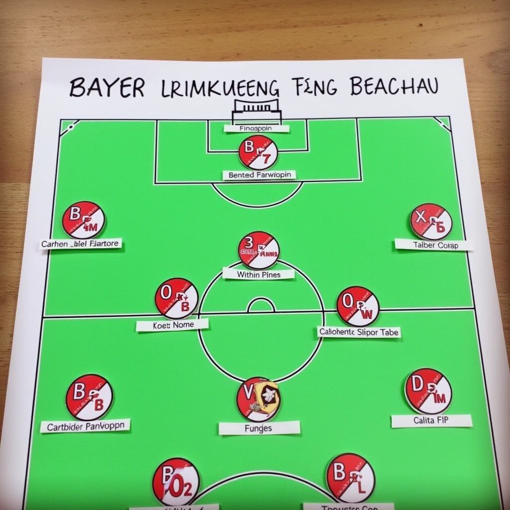 Startaufstellung von Bayer Leverkusen im gestrigen Spiel