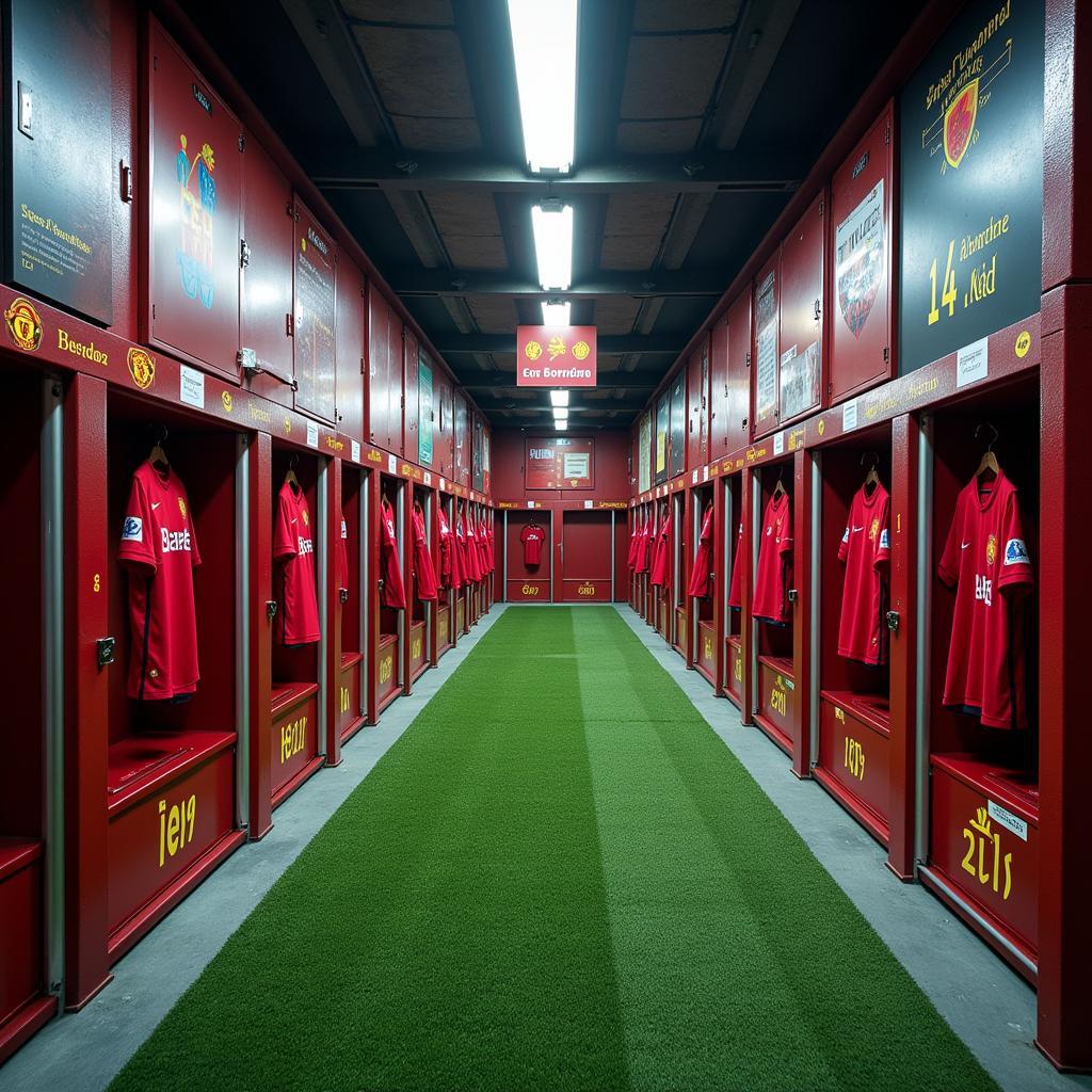 Spielerkabine in der BayArena