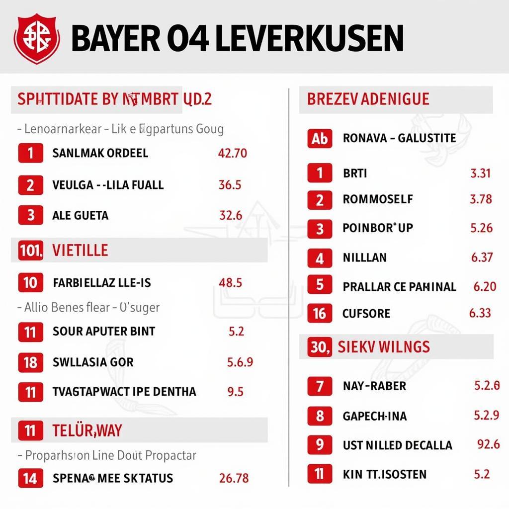 Spielplan Bayer 04 Leverkusen