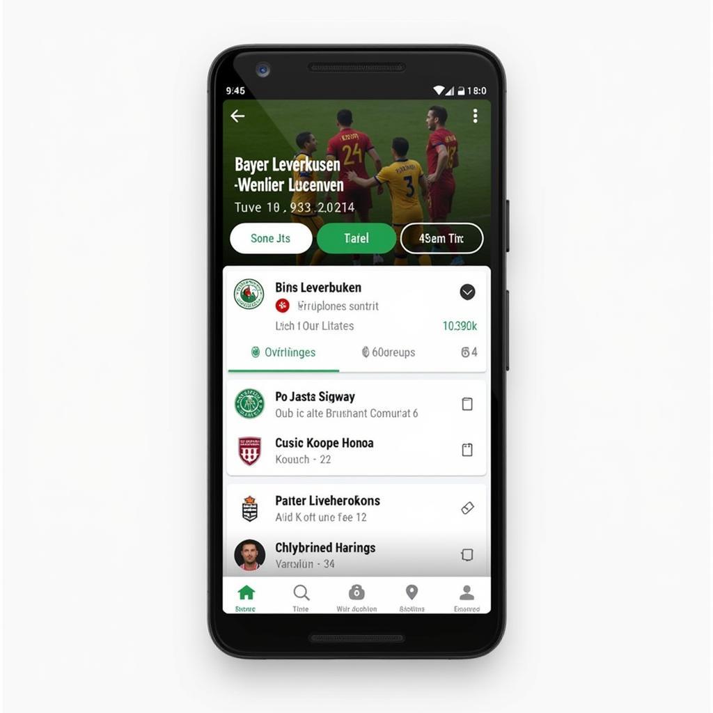 Live-Ticker auf dem Smartphone zeigt den aktuellen Spielstand an