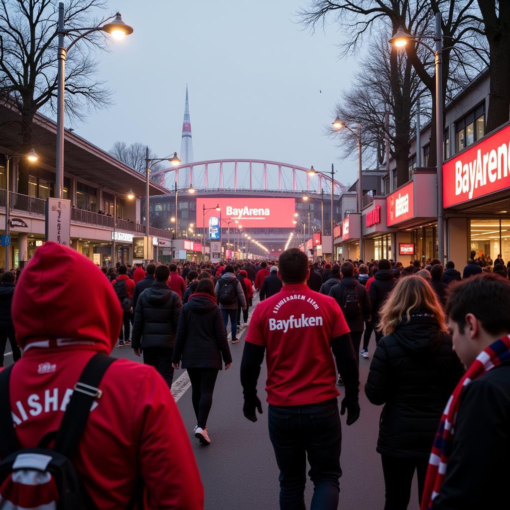 Anfahrt zum Stadion