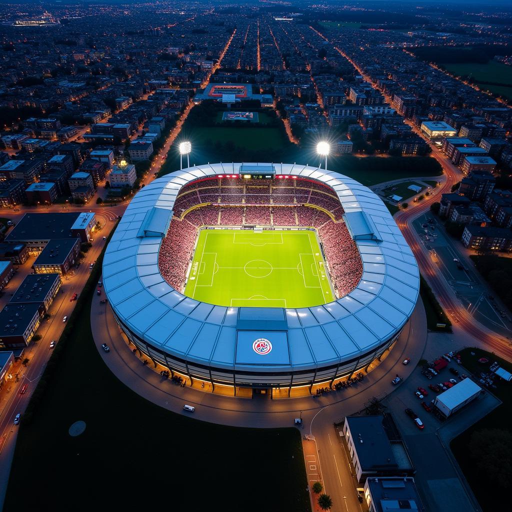 Stadion Bayer Leverkusen Luftbild