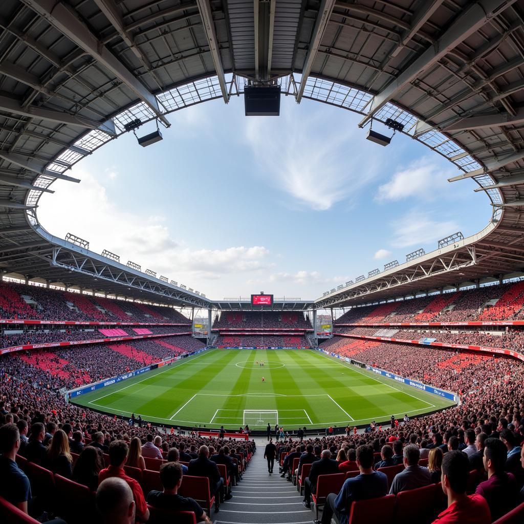 Modernes Stadion von Leverkusen EV