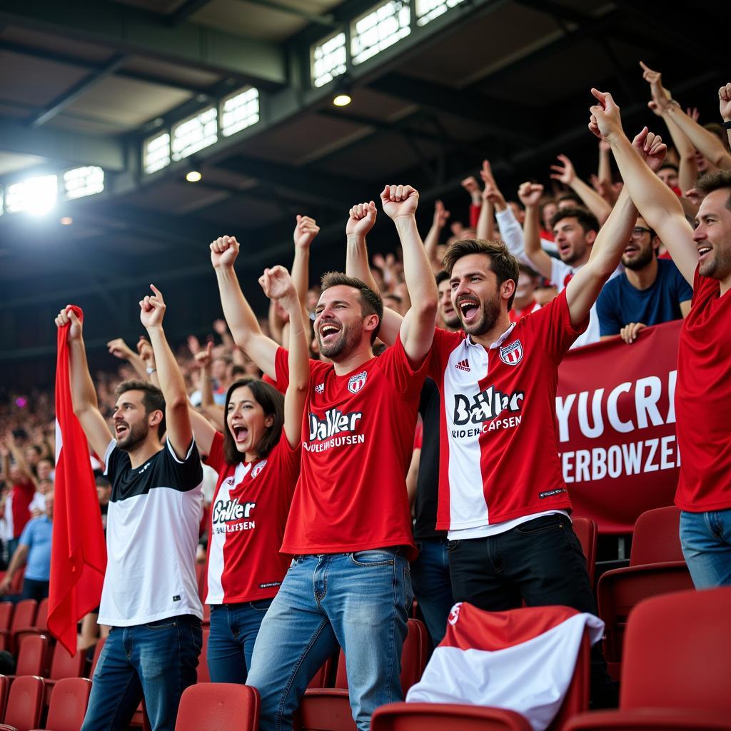 Swerk Leverkusen Fans im Stadion BayArena.