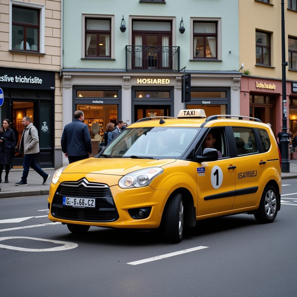 Taxi in der Leverkusener Innenstadt