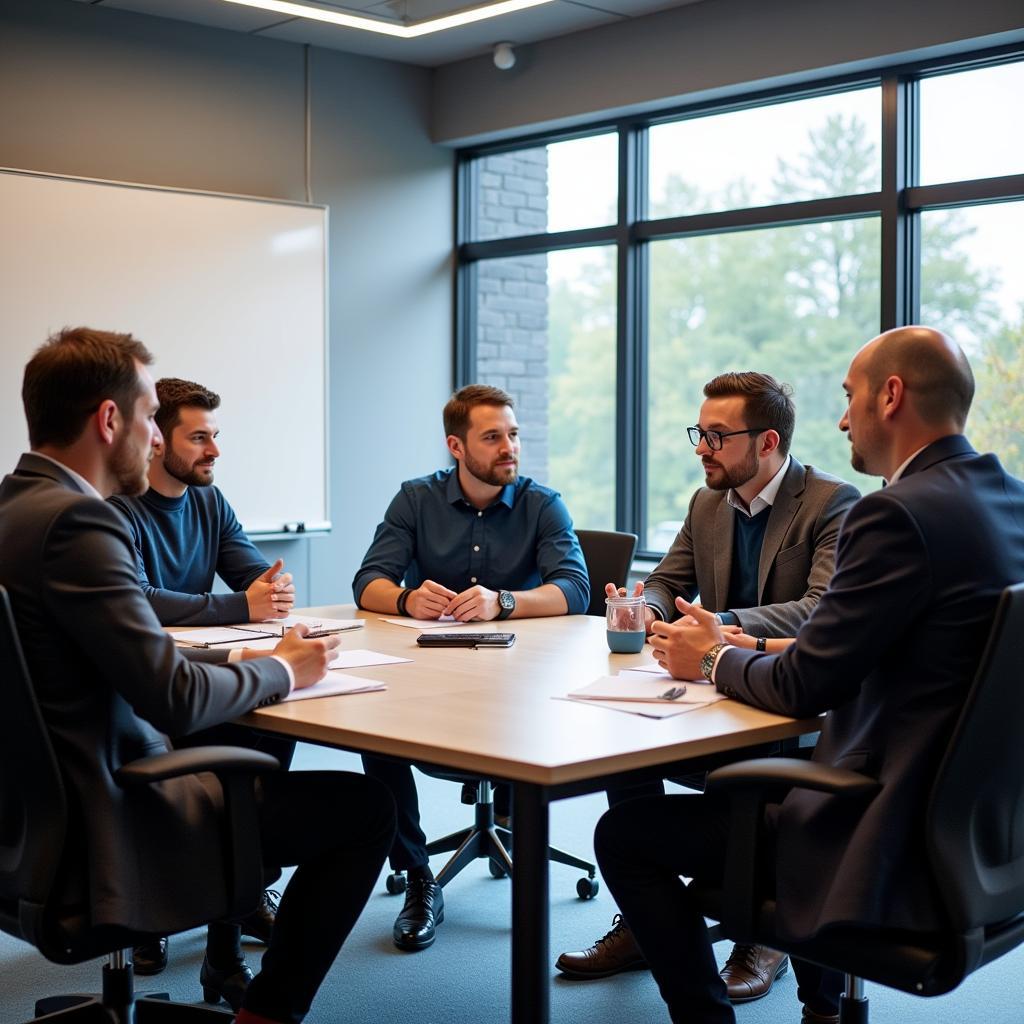 Team Meeting der Anleiter bei Bayer Leverkusen