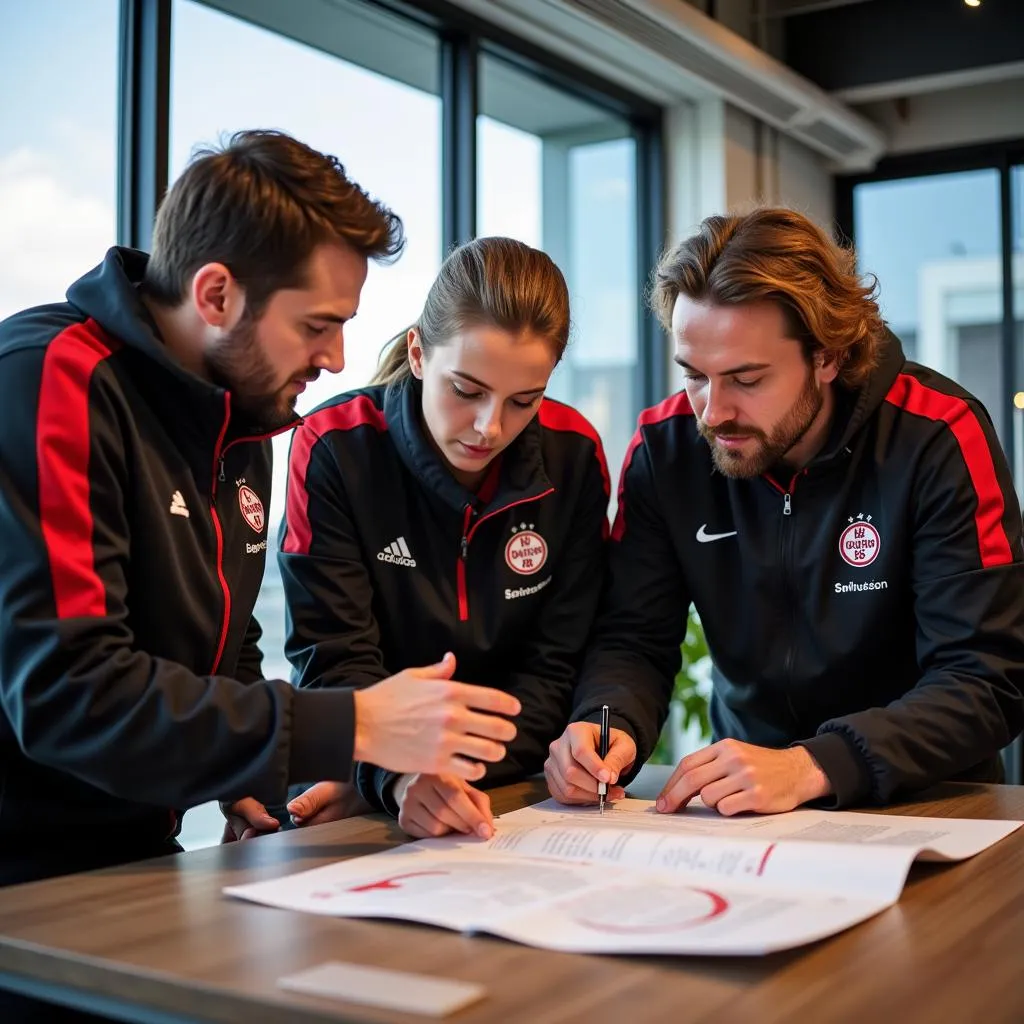 Teamwork beim Bayer 04 Leverkusen