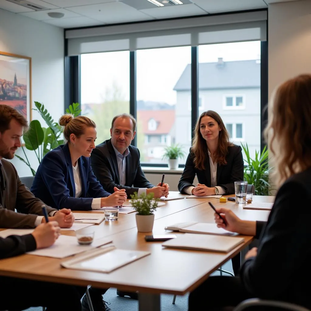 Mitarbeiter im Teamgespräch