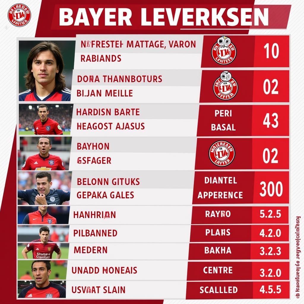 Top-Torschützen von Bayer Leverkusen