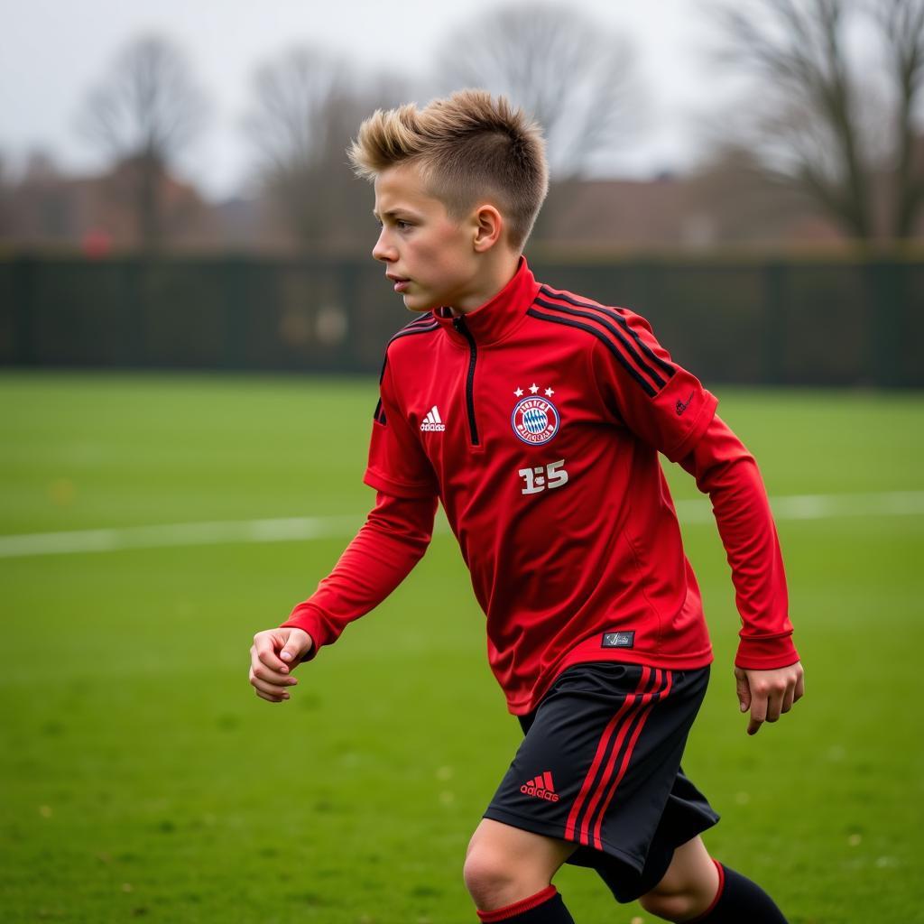 Bayer 04 Leverkusen U17 Spieler beim Training