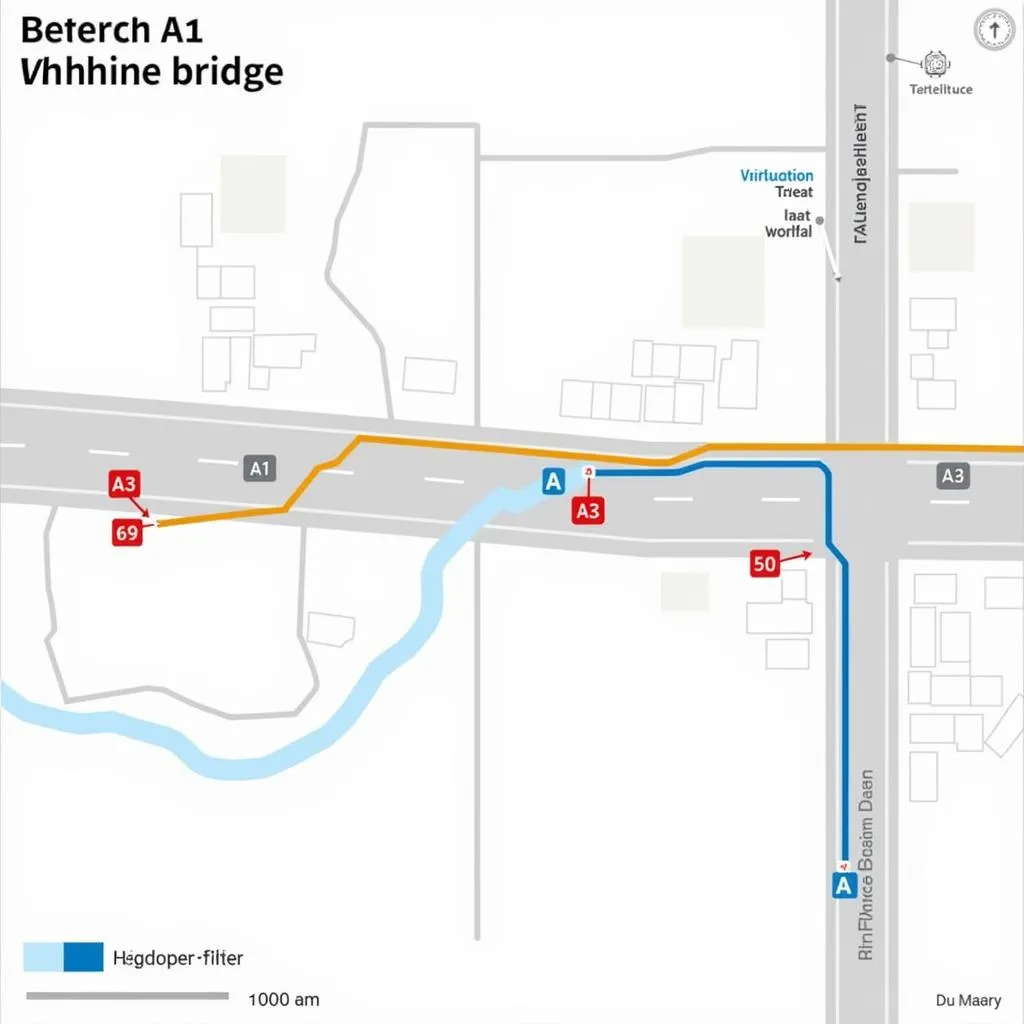 A1 Rheinbrücke Leverkusen Umleitung: Karte mit möglichen Umleitungen.