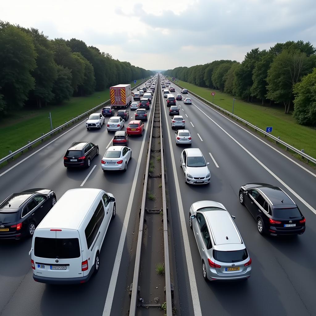 Unfall auf der A3 bei Leverkusen