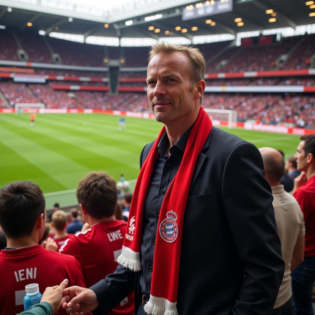 Uwe Richrath bei einem Bayer 04 Spiel