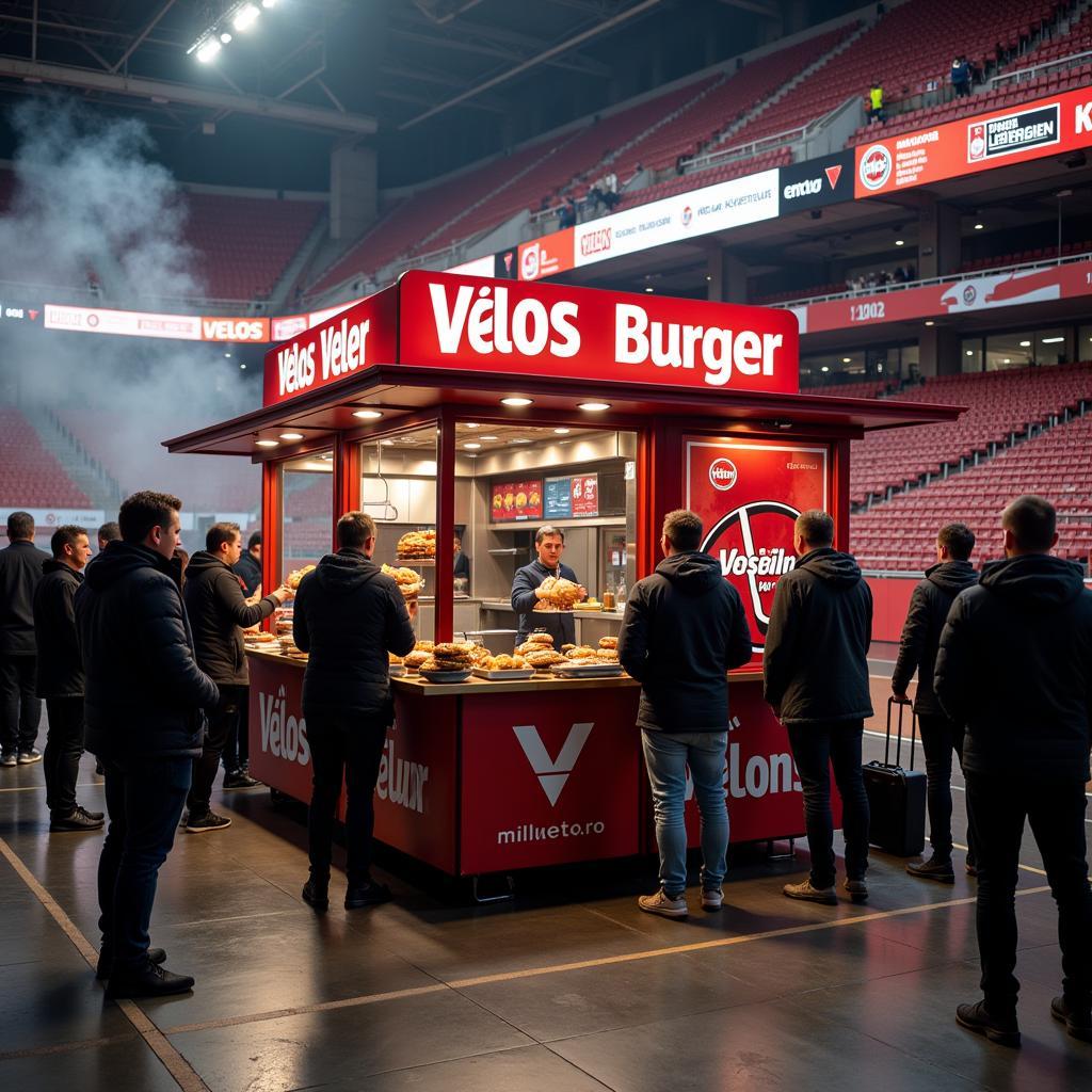 Velos Burger im Stadion