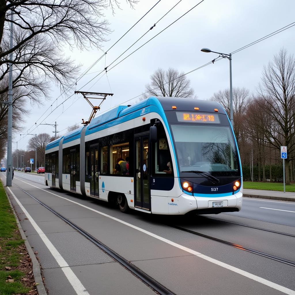 Moderne Straßenbahn in Leverkusen 51377