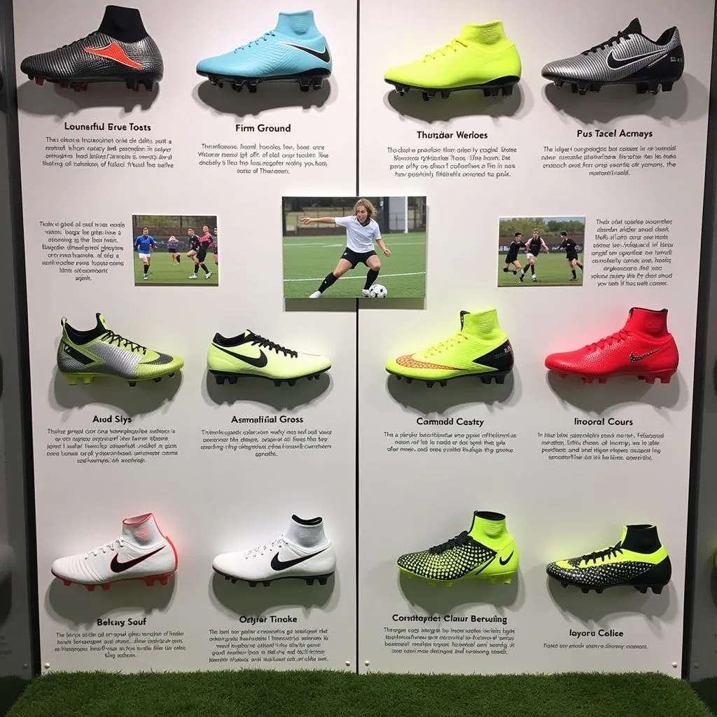 Verschiedene Fußballschuhe für jeden Untergrund