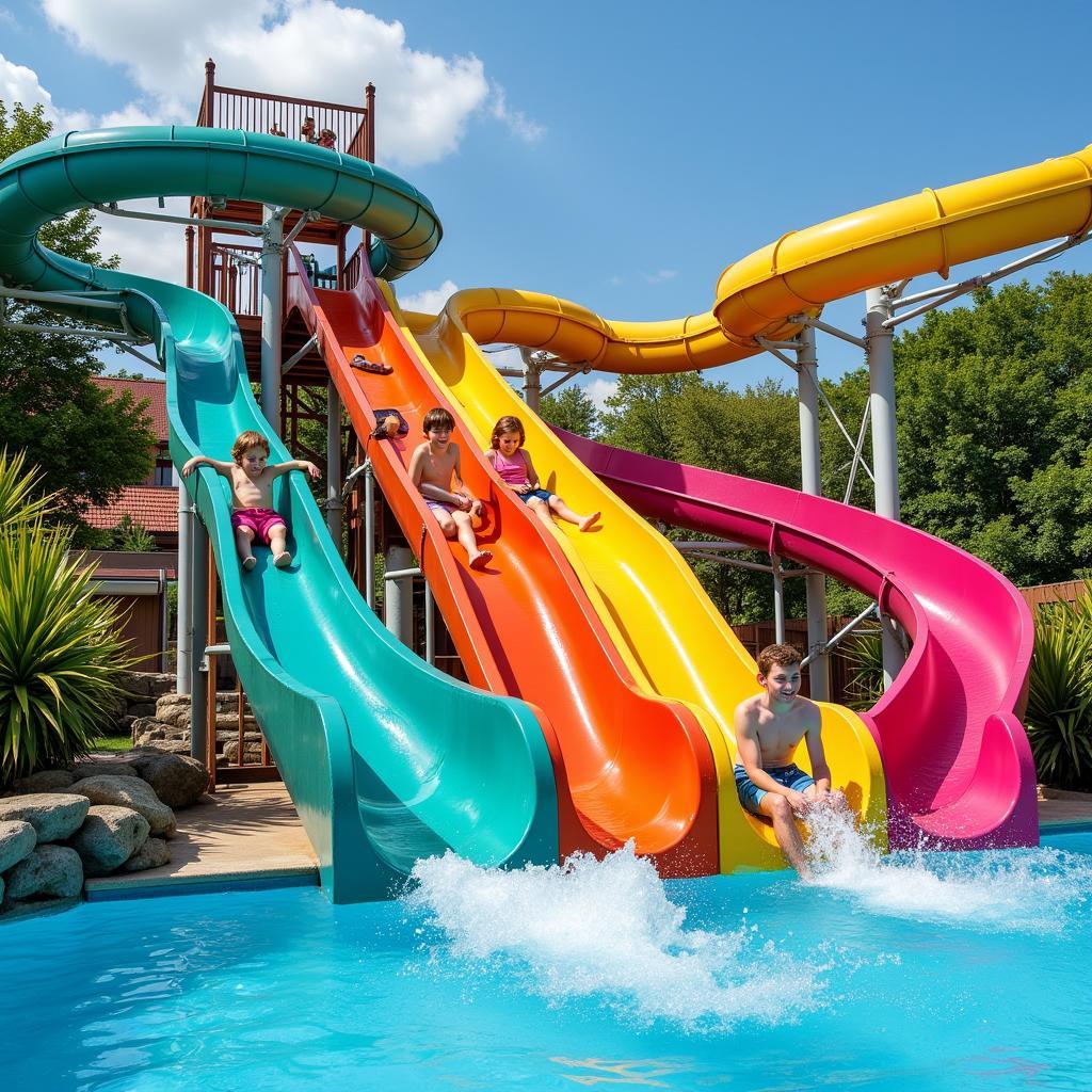 Rasante Wasserrutschen im Aqualand Leverkusen