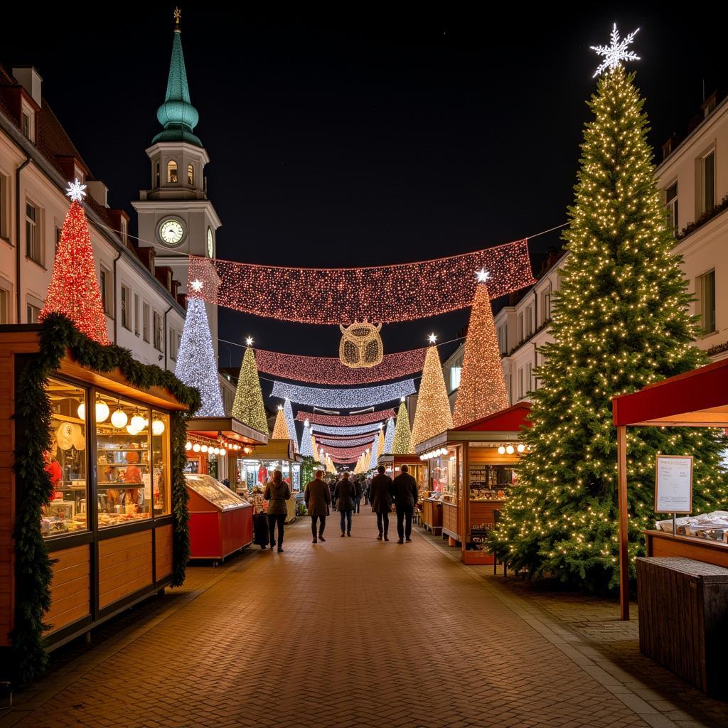 Weihnachtliche Dekoration beim Audi Zentrum Leverkusen Weihnachtsbasar 2016