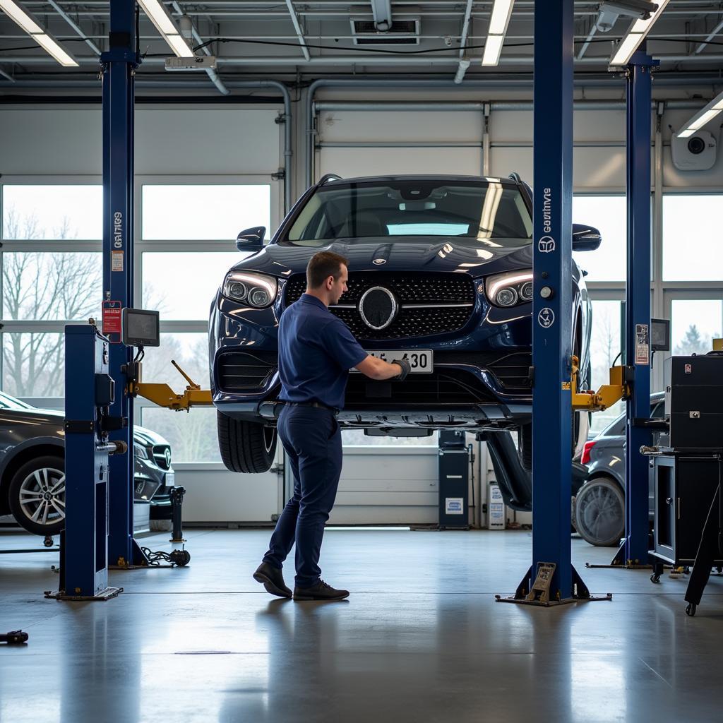 Moderne Autowerkstatt in Leverkusen