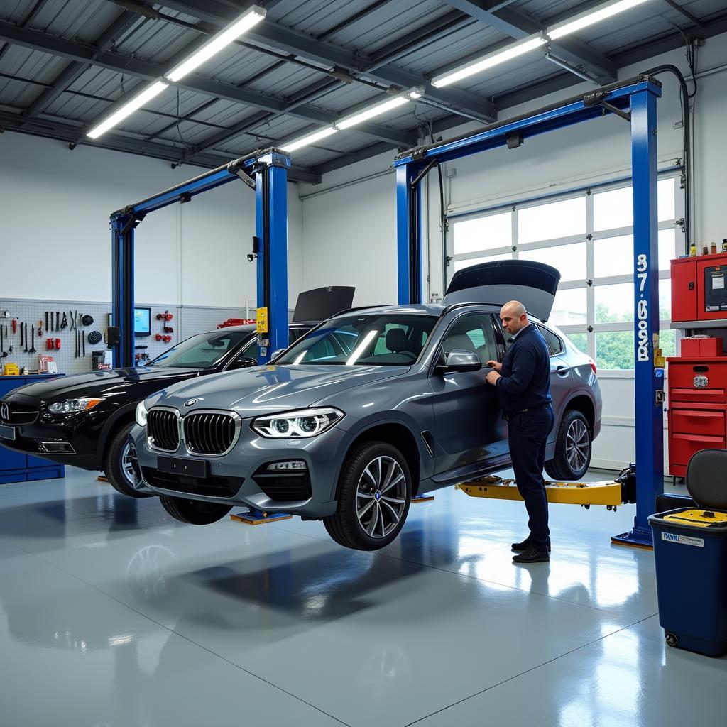 Moderne Werkstatt bei Carpoint Autoservice in Leverkusen