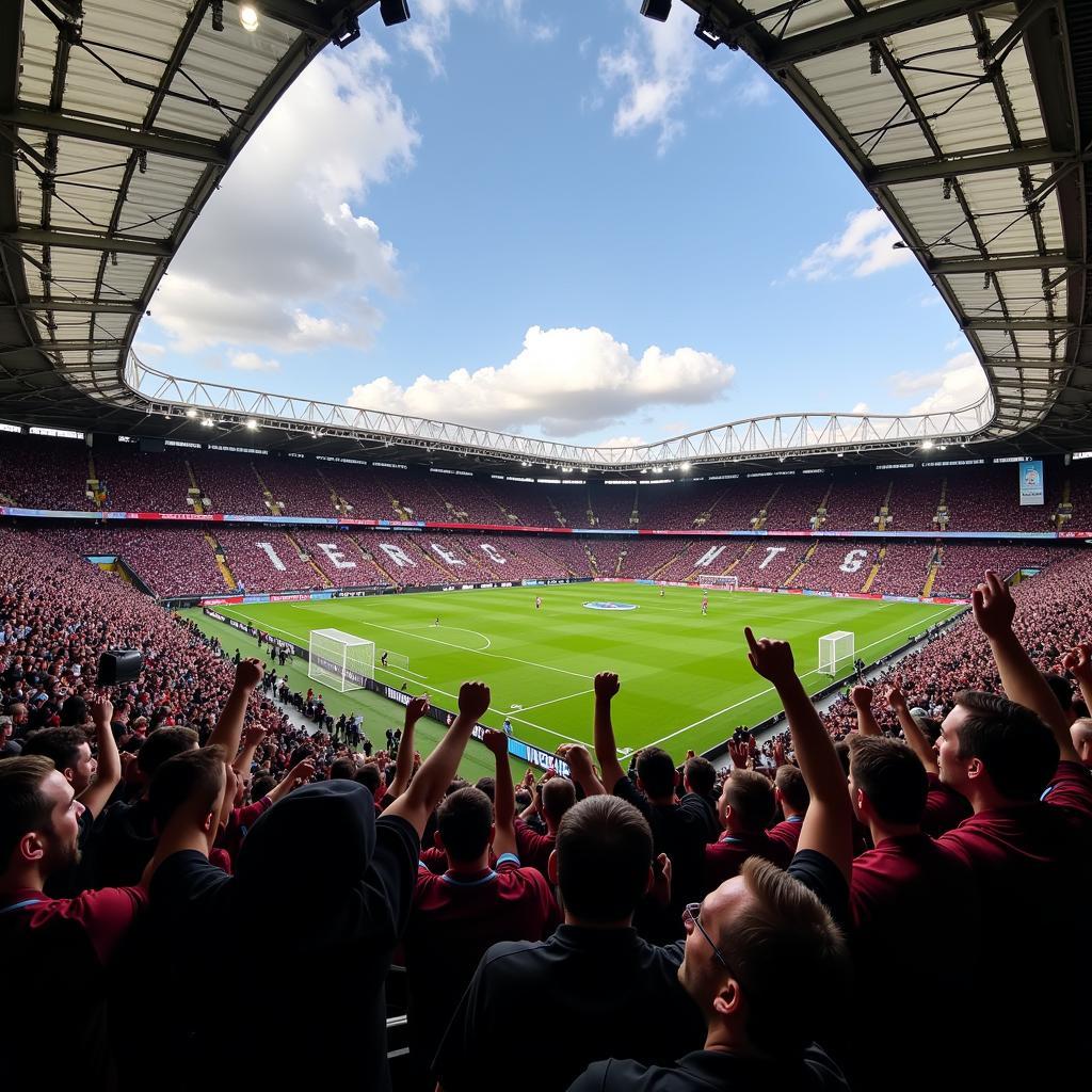 West Ham Fans im London Stadium