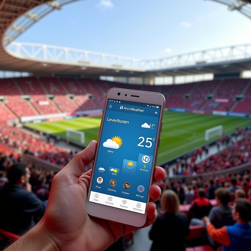 Wettervorhersage für das Stadion in Leverkusen