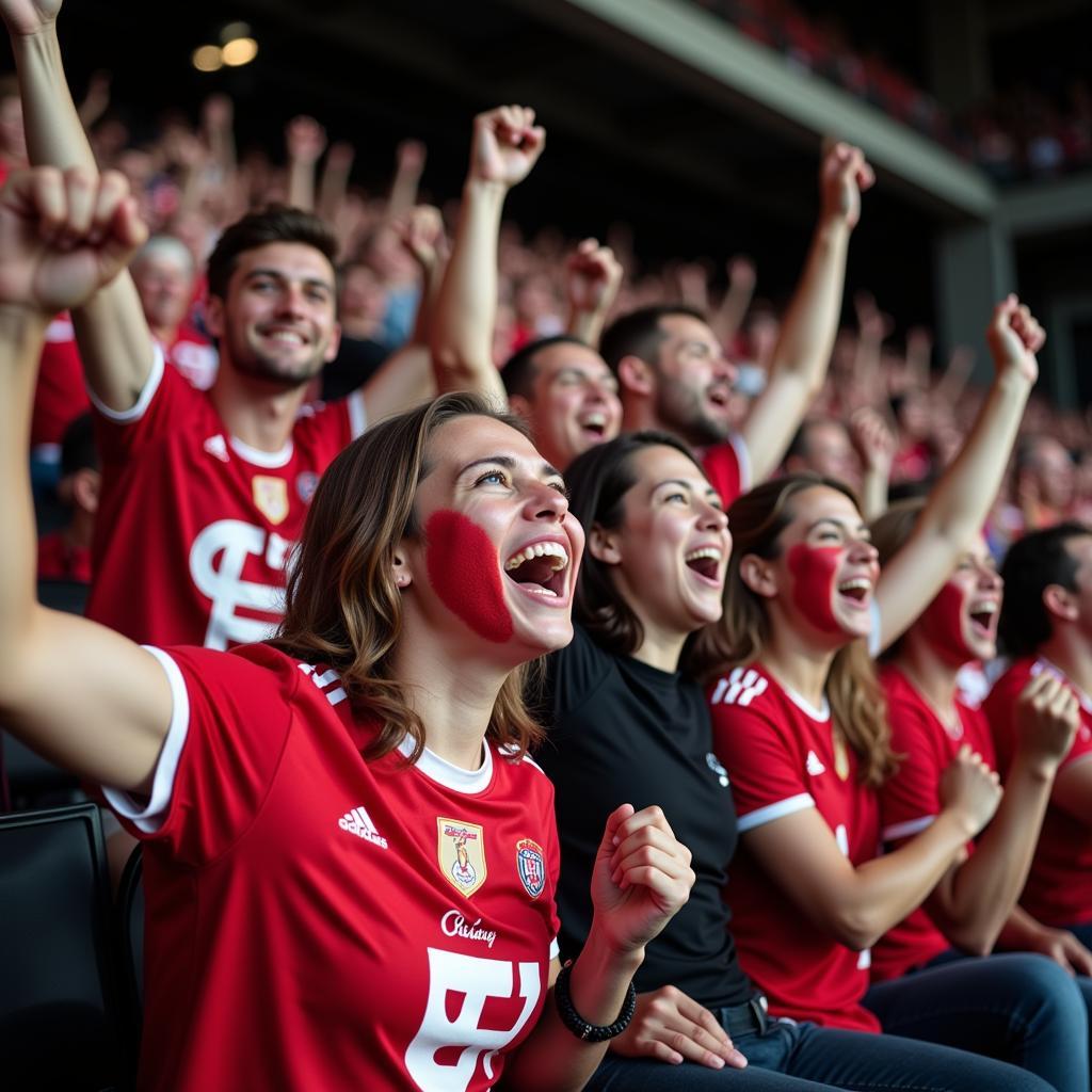 Euphorische Fans im Wildpark Leverkusen