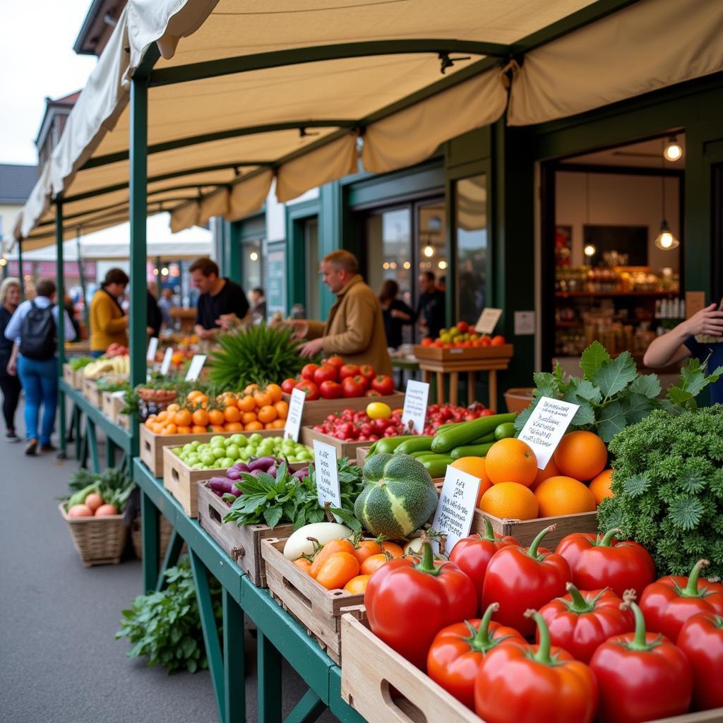 Wochenmarkt in Ald Leverkusen Mitte