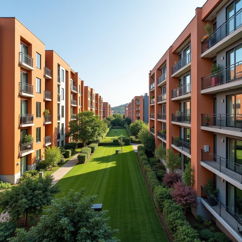 Moderne Wohnsiedlung an der Alten Heide in Leverkusen