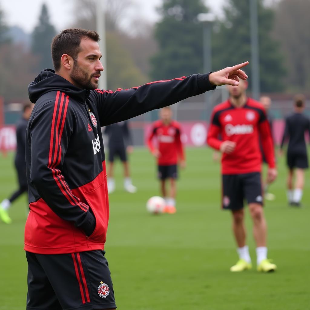 Xabi Alonso leitet das Training von Bayer Leverkusen