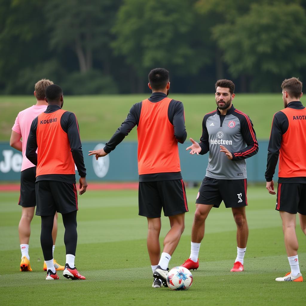 Xabi Alonso leitet ein Trainingslager mit Leverkusen