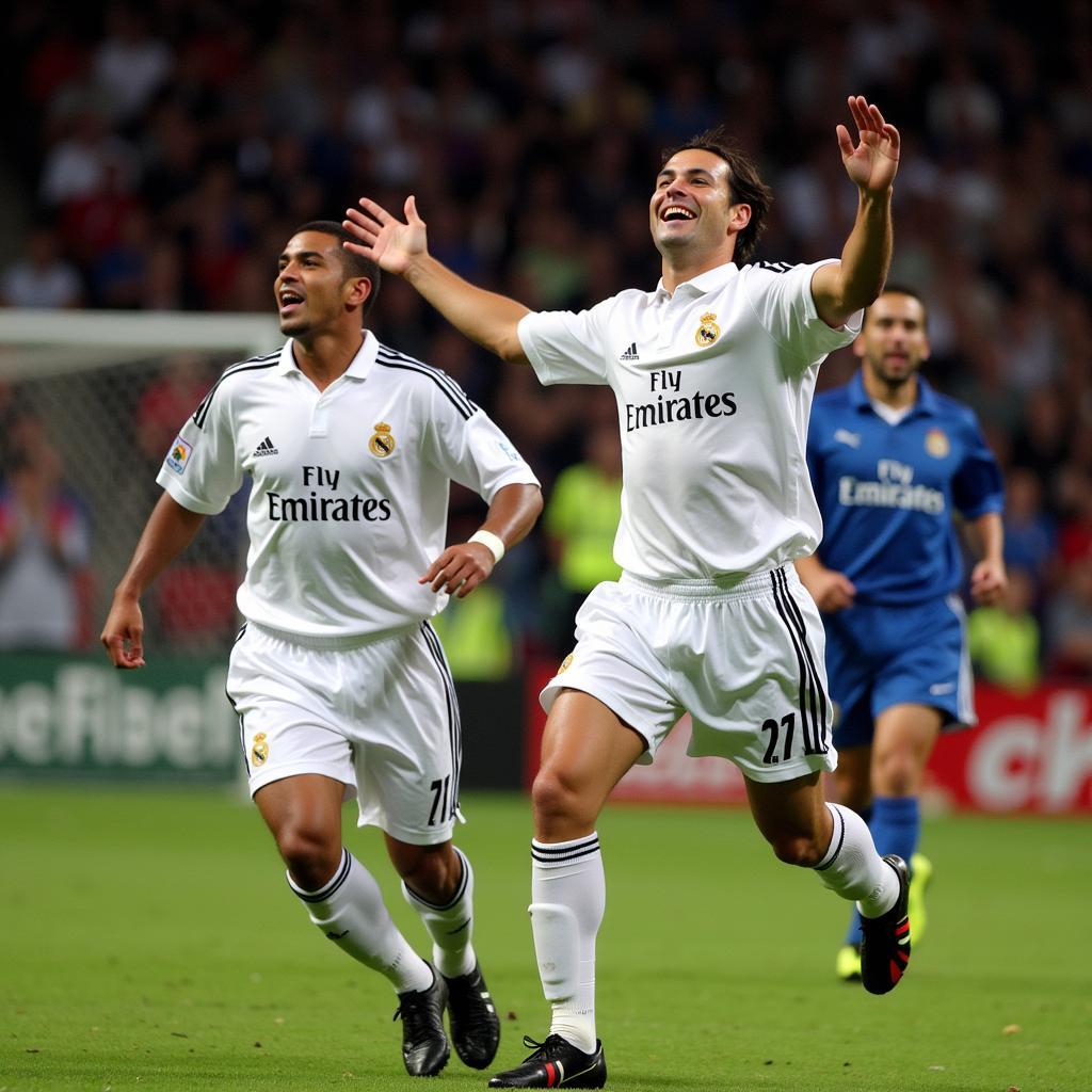 Zinedine Zidane und Raúl im Champions-League-Finale 2003