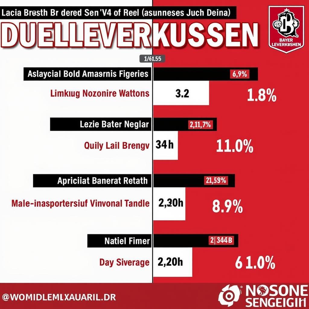 Zweikampfstatistik von Bayer Leverkusen in der Bundesliga