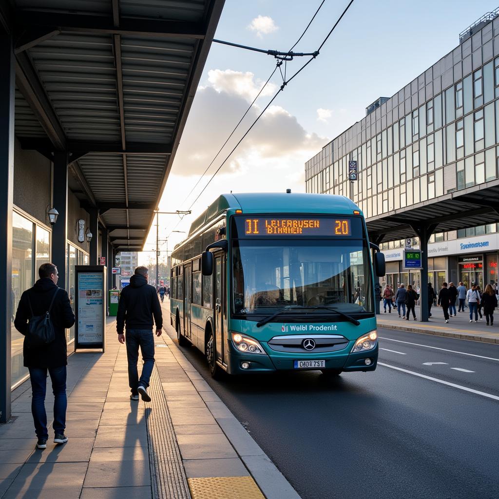 Bushaltestelle Leverkusen Mitte Linie 211