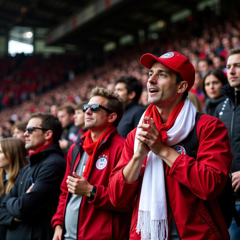 Fans von Bayer 04 Leverkusen im Stadion am 6.11.