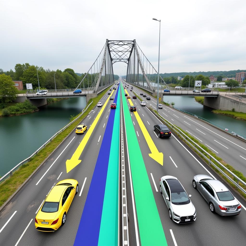 Optimierter Verkehrsfluss auf der A1 Brücke Leverkusen