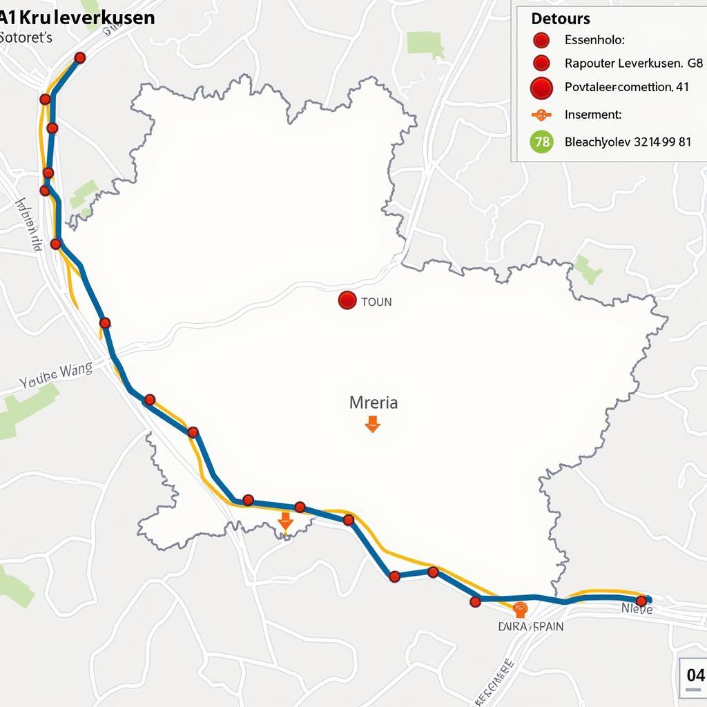 Umleitungsempfehlungen bei Sperrung am A1 Kreuz Leverkusen