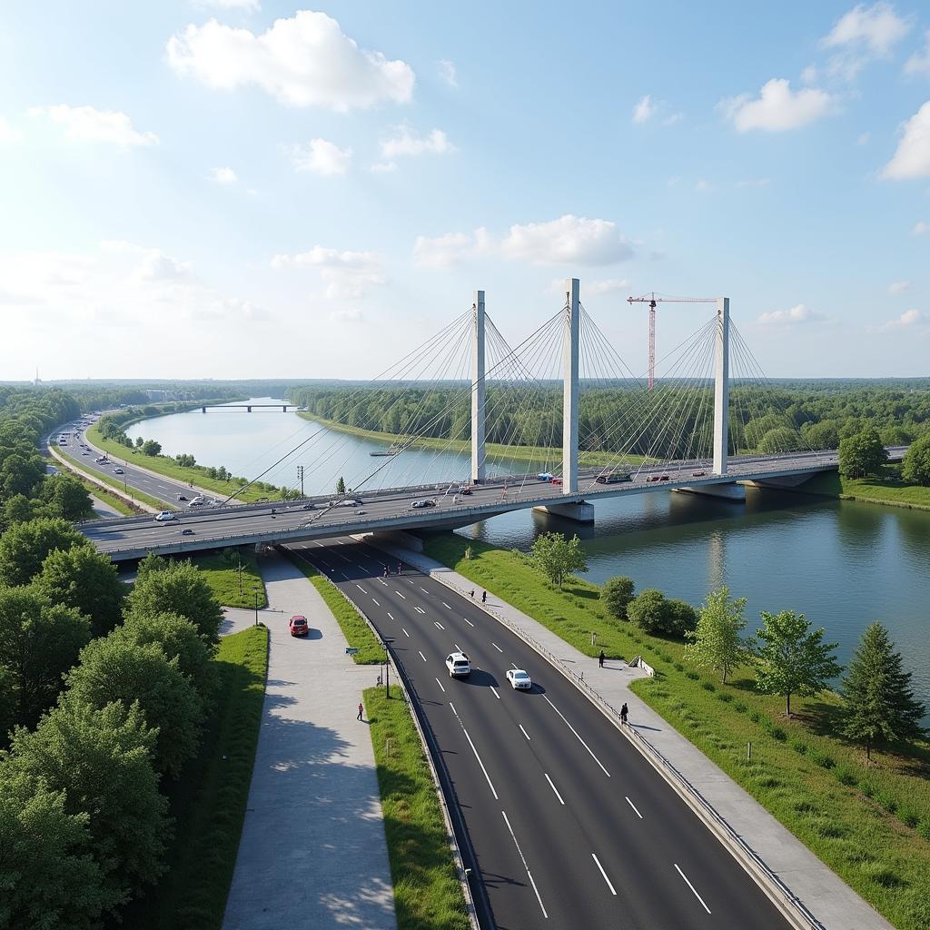 Neubau der A1 Leverkusener Brücke