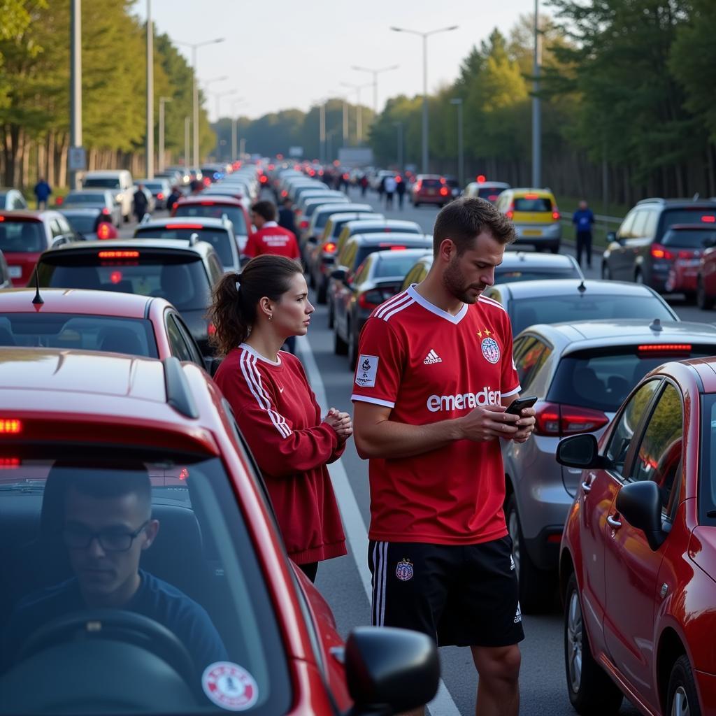 A1 Sperrung Leverkusen Dortmund: Fans im Stau