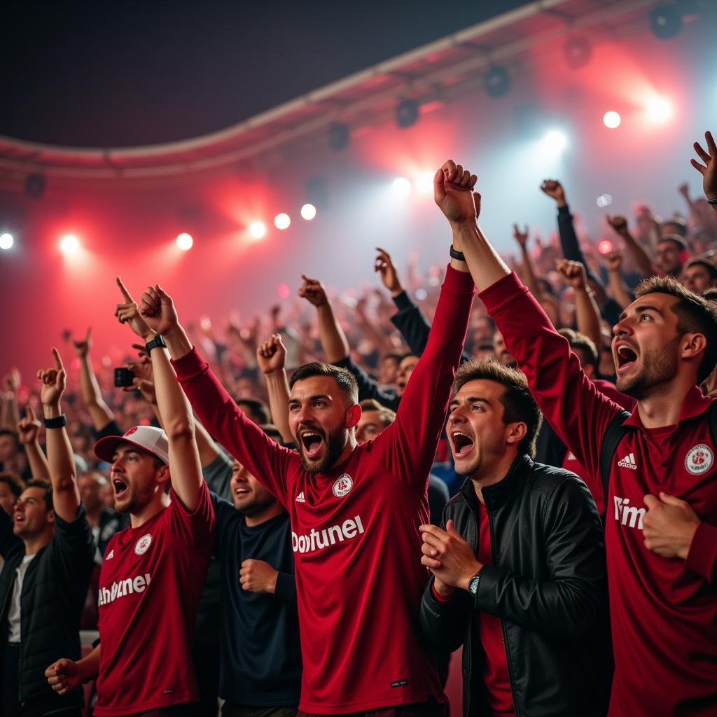 Abel Leverkusen Fans im Stadion