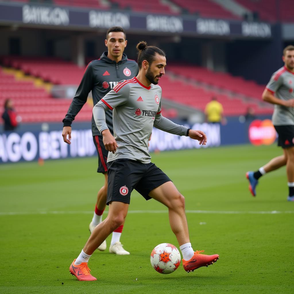 Abidin Gül beim Training mit Bayer Leverkusen