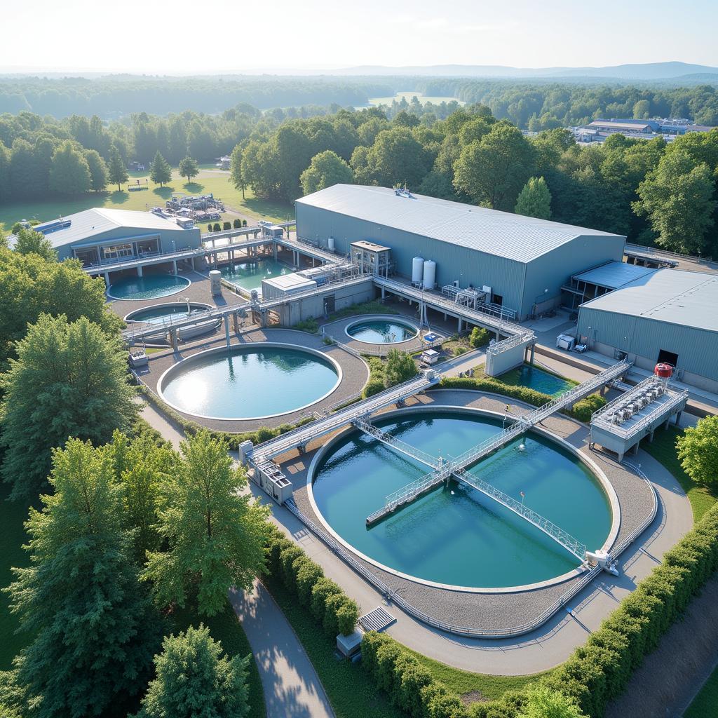 Abwasserreinigungsanlage im Chempark Leverkusen