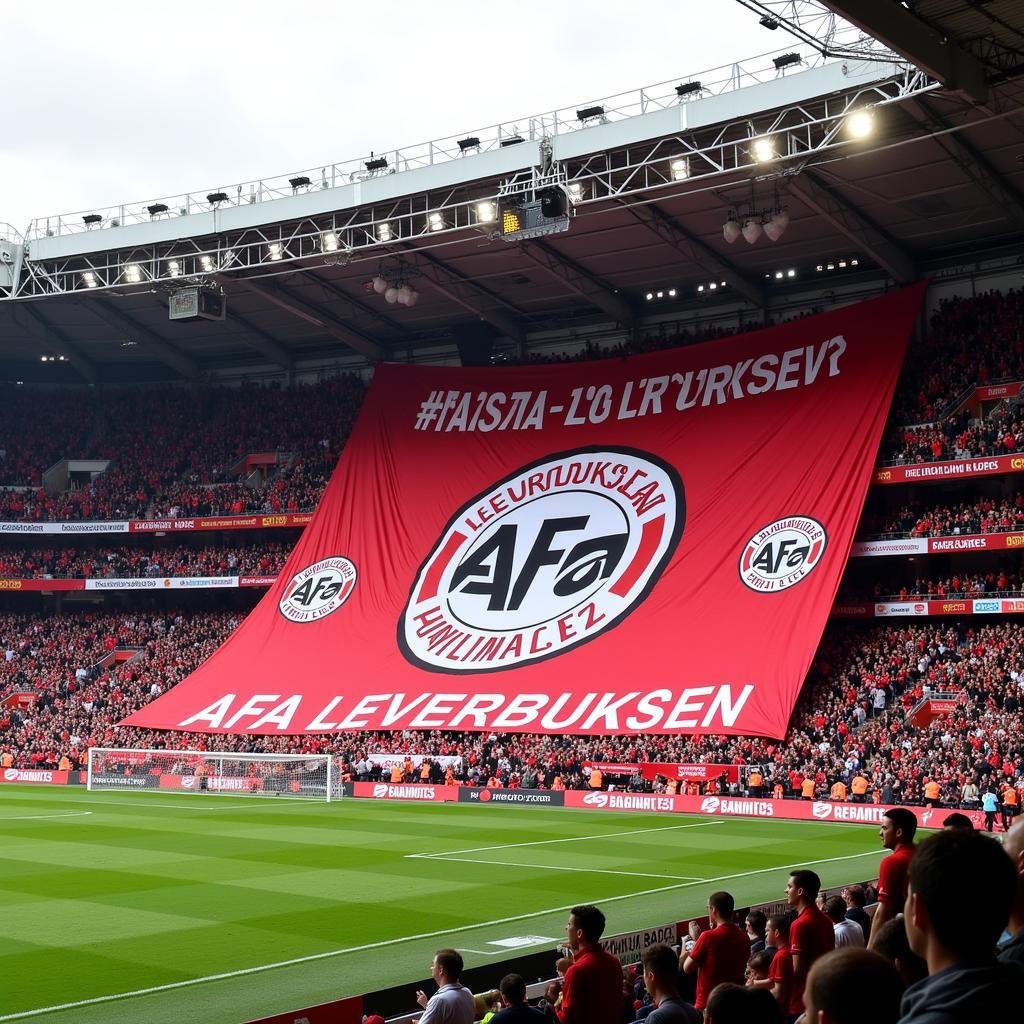 Afa Leverkusen Banner im Stadion