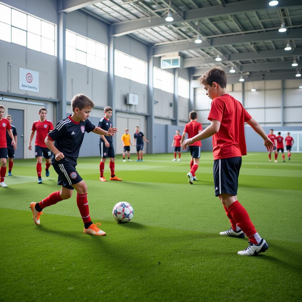 AFH Leverkusen Jugendspieler im Training